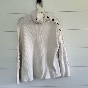 Free People Women’s Extra Small On My Side Cream Sweater
